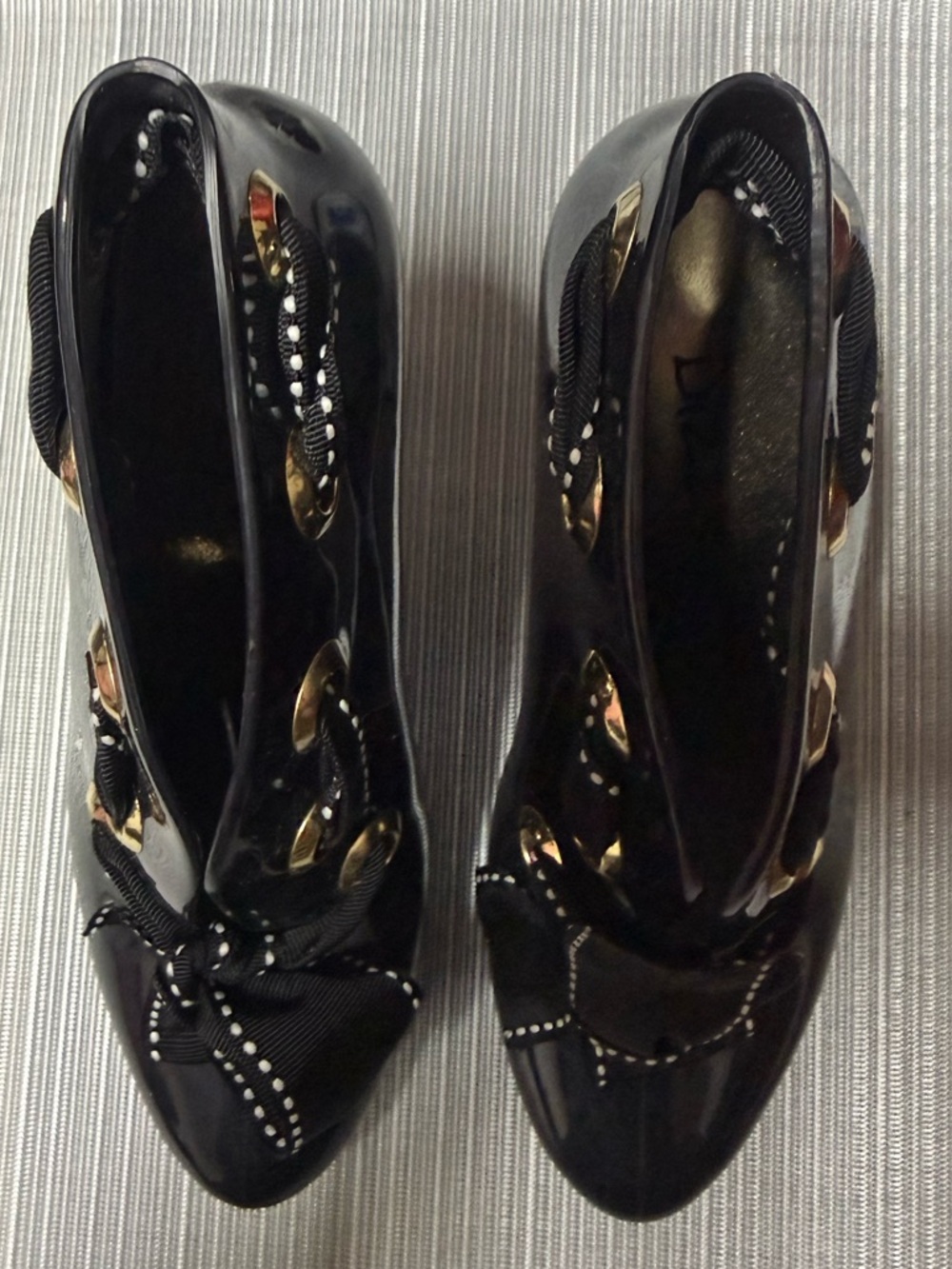 Dizzy Jelly Black Bow Patent Women's Pumps